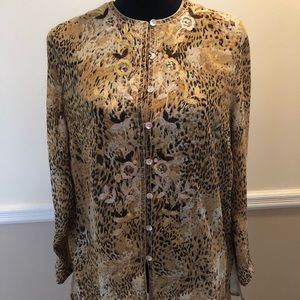 Laura Ashley button down blouse tunic